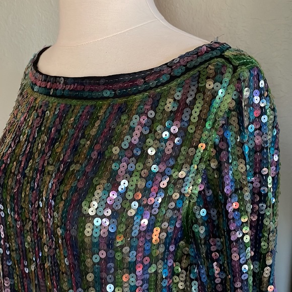 Elizabeth & James Multi Sequin Mini Dress - Picture 3 of 12
